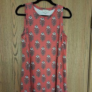 Loft Outlet coral sleeveless dress
